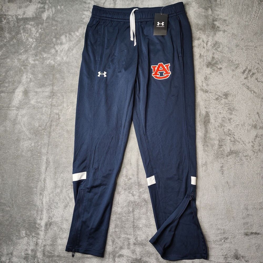 Auburn Tigers‎ Under Armour Warmup Pants Womens Small Team Knit Sample Zip Blue